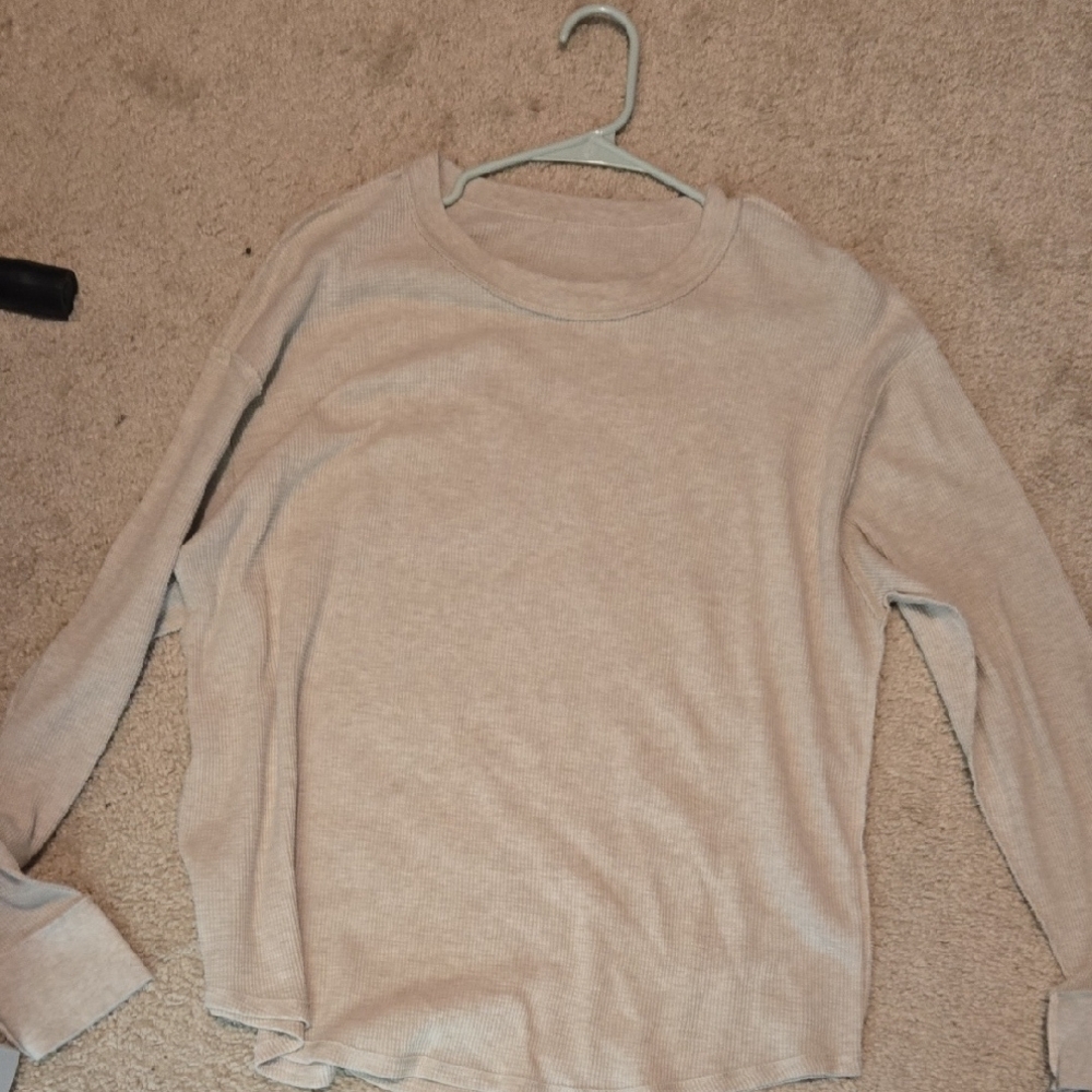 Women's Cream Long Sleeve Top